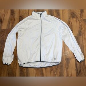 Novara Lightweight Packable Cycling Windbreaker Jacket, White, Size XL